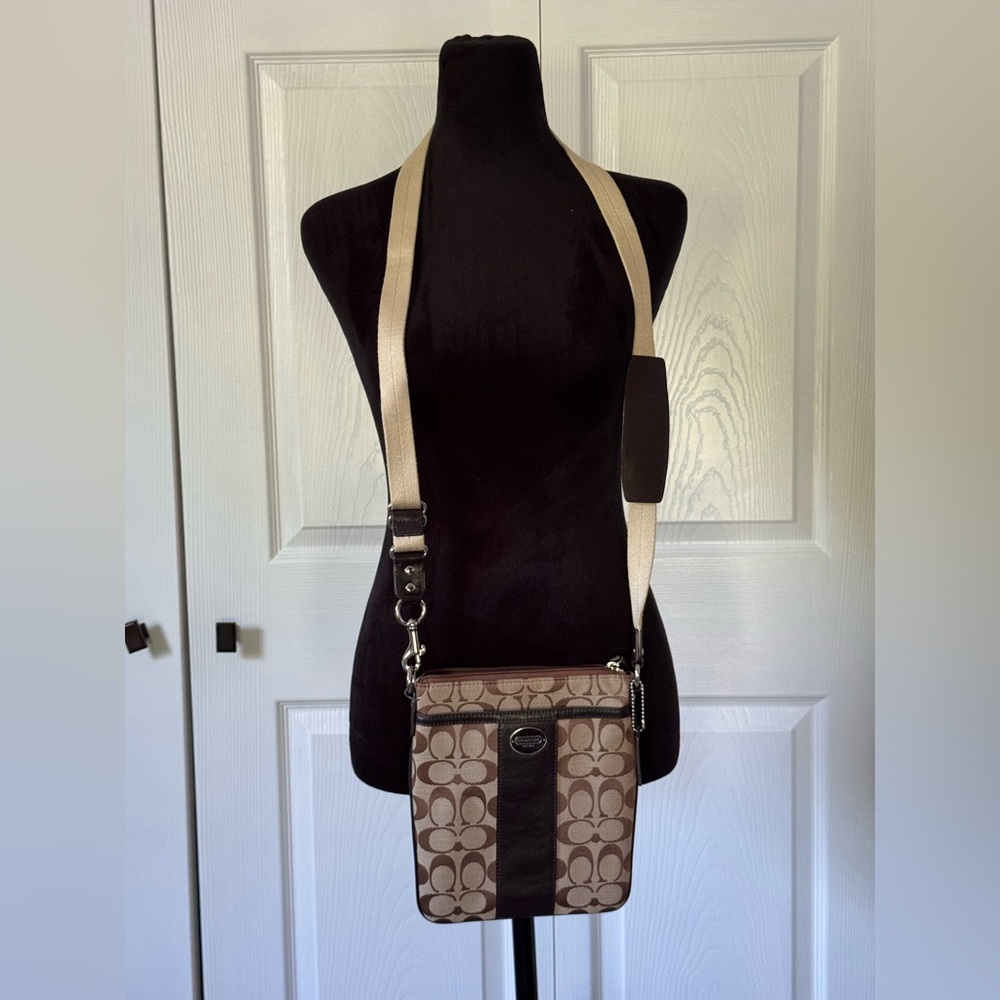 Coach Brown and Tan Crossbody Bag